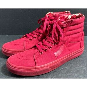 Vans Sk8-Hi 'Mono Red' Unisex Skate Shoe Men's Sz 9 or Women's Sz 10.5